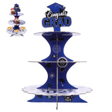 Mizh Graduation Cupcake Display Stand Cupcake Decoration Cake Display Holder for Graduation Party
