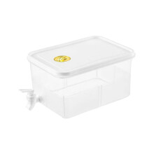 Begine Ice Bucket, 5L Large Capacity with Faucet, Clear Cold Water Jug for Fridge, Perfect for Iced Drinks & Fruit Tea