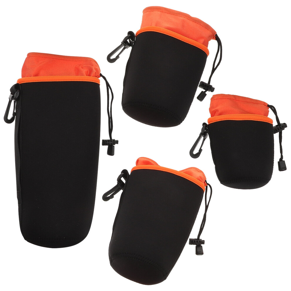 4 Pcs Lens Storage Pouch Camera Lens Case Lens Pouch Camera Lens Bag Camera Lens Travel 9083649973745