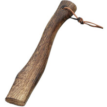 13 Inch Wooden Hatchet Handle Replacement with Leather Loop and Wedge, Shock Resistant Grip