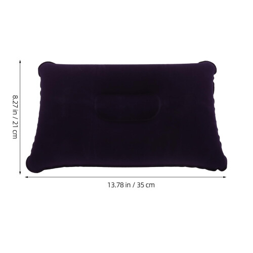 2pcs Inflatable Camping Pillow Ergonomic Support Soft Flocked Compact for Hiking and Airplane 1