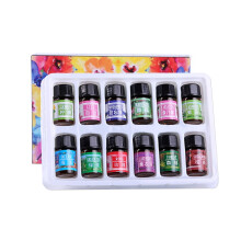 Ensemble de 12 huiles essentielles naturelles Walmeck 3 ml, solubles dans l'eau, pour diffuseur et humidificateur.