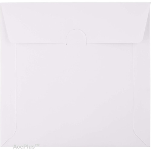 1.000 λευκές χάρτινες θήκες CD/DVD με διαφανές παράθυρο και πτερύγιο, ανθεκτικό βάρος 2