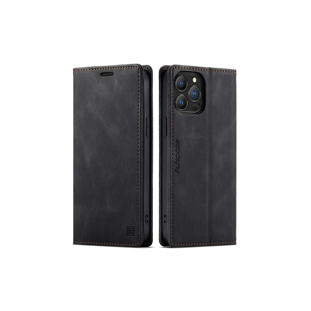 Compatible With Iphone 13 Pro Max - Premium Leather Case Rfid Protected Black 9395123994048