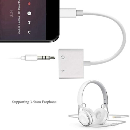 Adattatore per ricarica e cuffie – da Lightning a 3,5 mm e porta Lightning 2