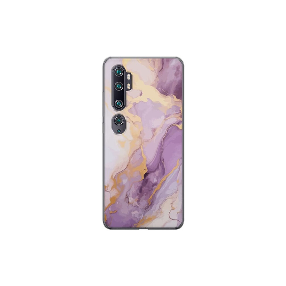Compatible With Xiaomi Mi Note 10 Transparent Shell Marble Purple Gold Gold,Purple 9395123994444