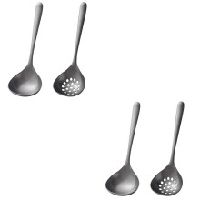 Retro-Hot-Pot-Suppenkelle, Sieb, Schaumlöffel, Kochgeschirr, 2er-Set, Kochutensilien, Edelstahllöffel