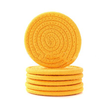 Cterwk6Pcs Drink Coasters, Katoenen geweven onderzetters set voor huisdecoratie, tafelbladbescherming, geschikt voor diverse soorten kopjes, 7,1 inch