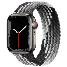 Elastisch, compatibel met Apple Watch, inclusief Apple Watch-bandje 42 mm/44 mm/45 mm/49 mm, lichtblauw S
