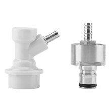 Edelstahl-Karbonisierungskappe – Heimbrau-Karbonisierungskappe aus Edelstahl mit Flüssigkeitskugel-Verriegelung, 1/4"-Schlauchanschluss, heiß
