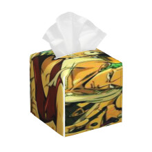 Eendelige leren tissueboxhouder, rechthoekig model, geschikt voor Kleenex-dozen, decoratief voor thuis, badkamer, kantoor en auto.