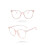 Blaulichtfilter-Computerbrille, rund/oval, Retro-Pink, transparent 1