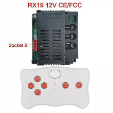 Elektrische speelgoedauto voor kinderen met 2.4G Bluetooth-afstandsbediening, softstartfunctie, compatibel met FCC-normen RX19