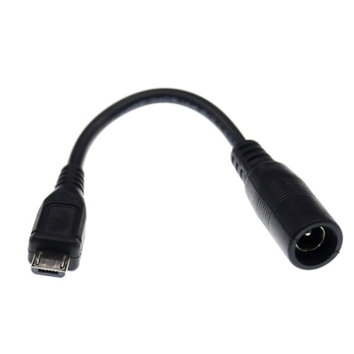 Câble adaptateur d'alimentation CC 5,5 x 2,1 mm vers micro USB mâle pour tablette