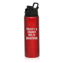 740 ml aluminium sportwaterfles voor op reis - Er is een kans dat dit bourbon is (rood)