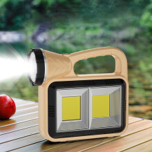 Lampe torche de camping portable FloHua, lampe LED rechargeable à énergie solaire, 3 sources lumineuses, plusieurs modes, compatible avec les