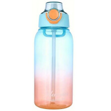 Witspace32oz1L BPA-fri frostad vattenflaska i plast med tidsmarkörer, återanvändbar för fitness, gym, camping, utomhussporter