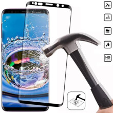 Προστατευτικό οθόνης συμβατό με Samsung S21/S21+/S9/S9+/S8/S8+/S7Edge θήκη Galaxy - Διαφανής με μαύρο