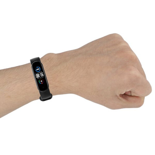 Pulseira compatível com Xiaomi Mi Band 6/5, Huami compatível com Amazfit Band 5 (Preta) 1