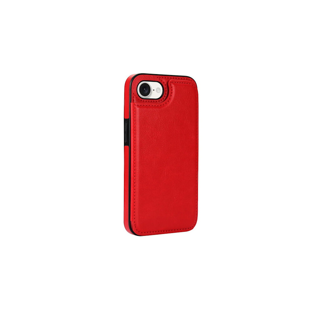 Compatible With Iphone 16E - Stylish Case With Wallet/Card Slot Red 9395123216263