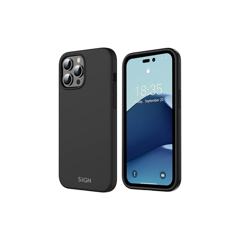 Sign Liquid Silicone Case For Compatible With Iphone 14 Pro - Black 9395123216249