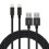 2-pack 3 meter Lightning-kabel svart 1