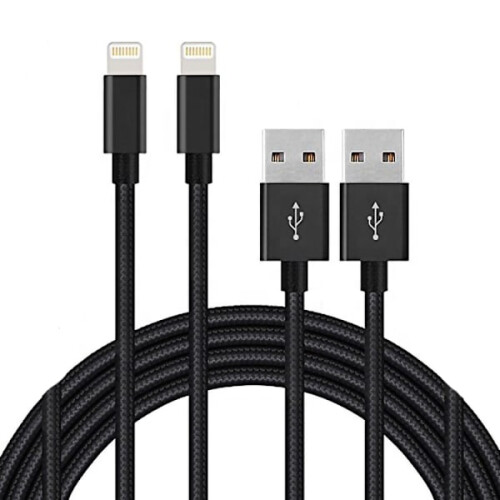 2-pack 3 meter Lightning-kabel svart