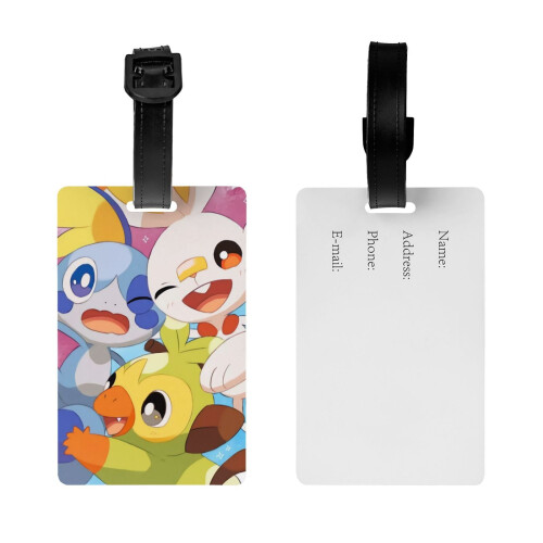 Χαριτωμένη ετικέτα αποσκευών Pokemon Scorbunny για βαλίτσα, διακοσμητικά είδη, δώρο, 1