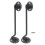icolorfuled2PCS Trava de Gancho e Olhal para Portão Reforçada em Aço Inoxidável - 25 cm (10 polegadas) Preta 1