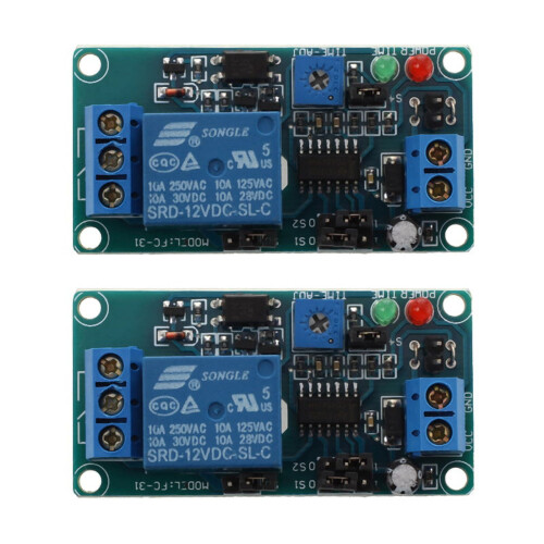 2x SRD-12VDC-SL-C NC mit 12V DC Zeitsteuerung