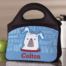 Gepersonaliseerde lunchtas met schattige hond