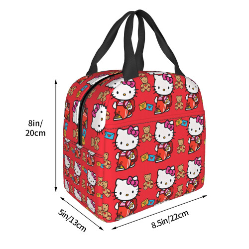 Φορητή τσάντα φαγητού Hello Kitty από αλουμινόχαρτο με μόνωση, αδιάβροχη και χοντρή, 2