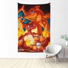 Charmander Gobeläng Stor Banderoll Väggbonad Gobelänger Estetisk Poster Konst Bakgrund För Sovrum Vardagsrum Studentrum Heminredning 90"x60"