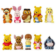 10 statuette - Winnie the Pooh, Tigro, Pimpi, Mini figure d'azione in PVC, ornamento in miniatura a tema cartone animato