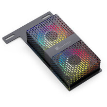 jixopn Dissipador de calor para memória com 4 pinos, PWM, duas ventoinhas 5020, 5V, 3 pinos, ARGB para DDR4/DDR5 (Preto)