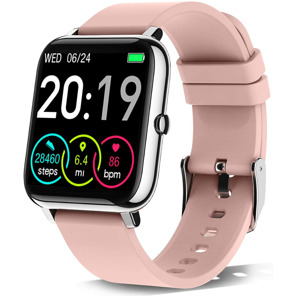 1.4" Full Touch Fitness Tracker For Android/Iphone, Heart Rate & Sleep Monitoring, Ip67 Waterproof Smart Watch Pink 9395123337128