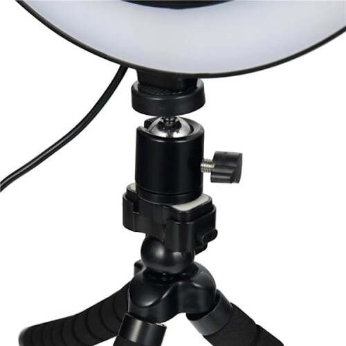 Selfie lamp/Ring light (26 cm) with flexible stand multicolor 2
