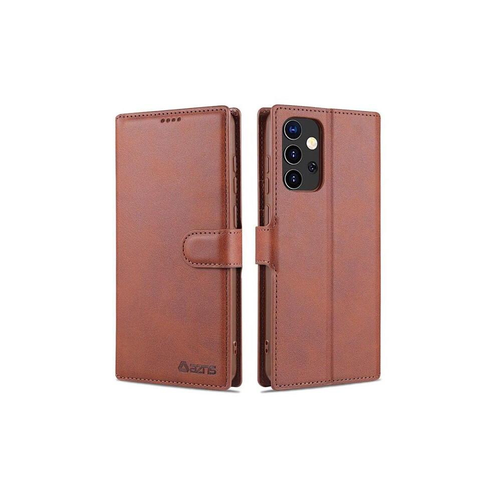 Compatible With Samsung Galaxy A32 5G - Stylish Practical Wallet Case Azns Brown 9395123338293
