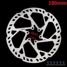 1 Disco de Freio de 180 mm para Rotor de 140-180 mm com 6 Furos para Bicicleta Elétrica, Scooter ou Bicicleta Elétrica (Ebike) 2,3 mm