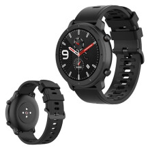 Compatibel met Amazfit GTR47mm / Pace siliconen horlogebandje - Zwart Zwart