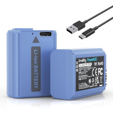 NP-FW50 1030mAh kamera kompatibelt med Sony A7S II / A7R II/ZV-E10, USB-C hurtigladende oppladbart kamera