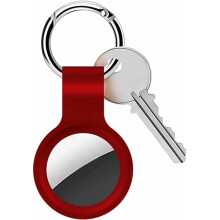Conjunto de 3 Estojos Airtag - 4 Cores com Chaveiro Vermelho