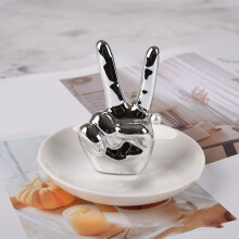 Présentoir à bijoux Miayilima en céramique, plateau de rangement créatif pour coiffeuse, cadeau idéal pour vos proches.