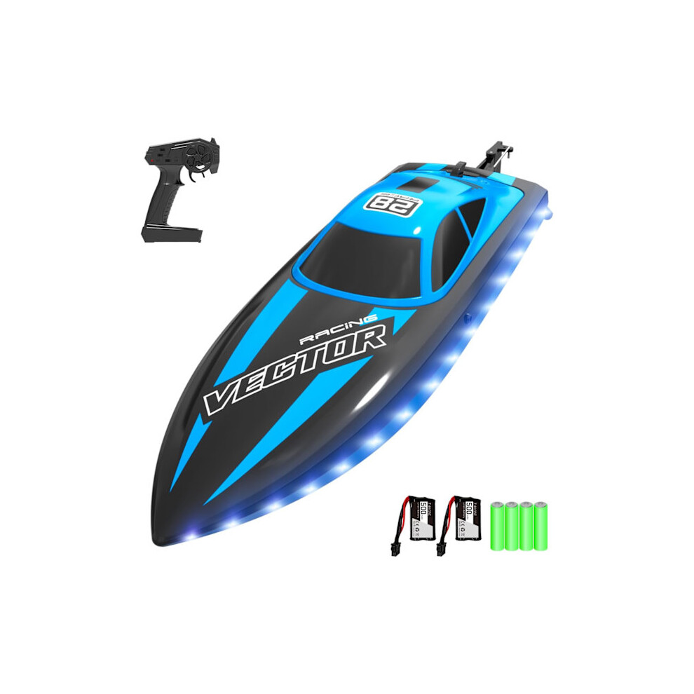 Volantexrc Rc Boat 20Mph Fast Remote Control Boat With Lights 2.4Ghz Toy Boat For Pools And Lakes With 2 Rechargeable Batteries Toys Gifts 9395123541488