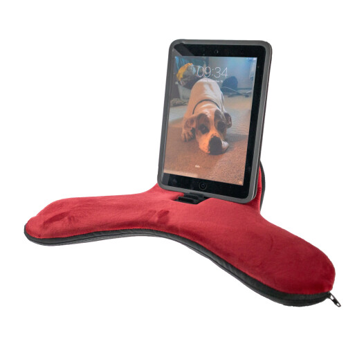 Suporte flexível multiângulo para tablet compatível com iPad - Suporte universal para celular e tablet para cama, chão, mesa, colo, sofá - Rosa