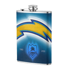 Flasque Chargers Flagon pour homme, 240 ml, en acier inoxydable de qualité alimentaire, avec étui en cuir, idéale pour les sports de plein air et