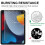 Protector de pantalla de vidrio templado transparente compatible con iPad 10.9 (2022) 3
