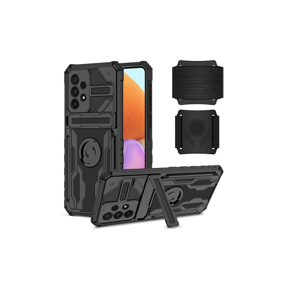 Hybrid Case With Wrist Strap For Galaxy A33 5G - Black 9395123542843