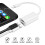 Adaptador divisor Lightning doble Simyoung, 2 en 1 compatible con conector de iPhone, compatible con iPhone 7/8/X/7 Plus/8 Plus, puertos dobles para 2