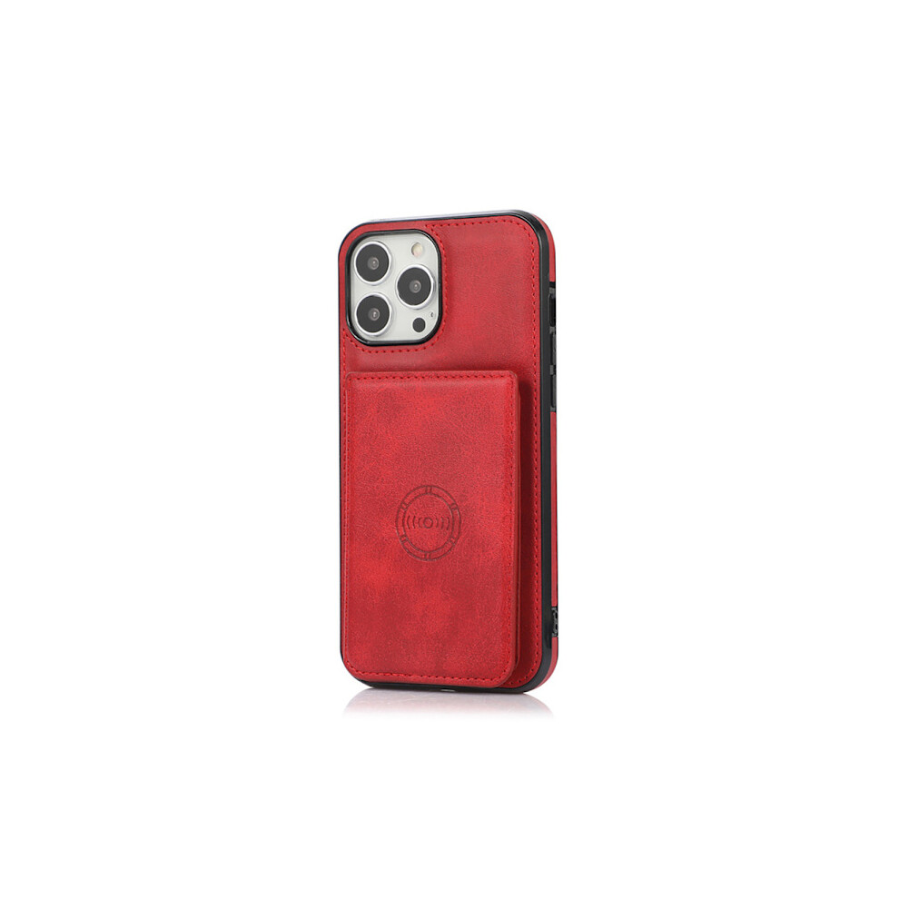 Compatible With Iphone 14 Pro - Professional Floveme Case With Card Holder Red 9395123542997